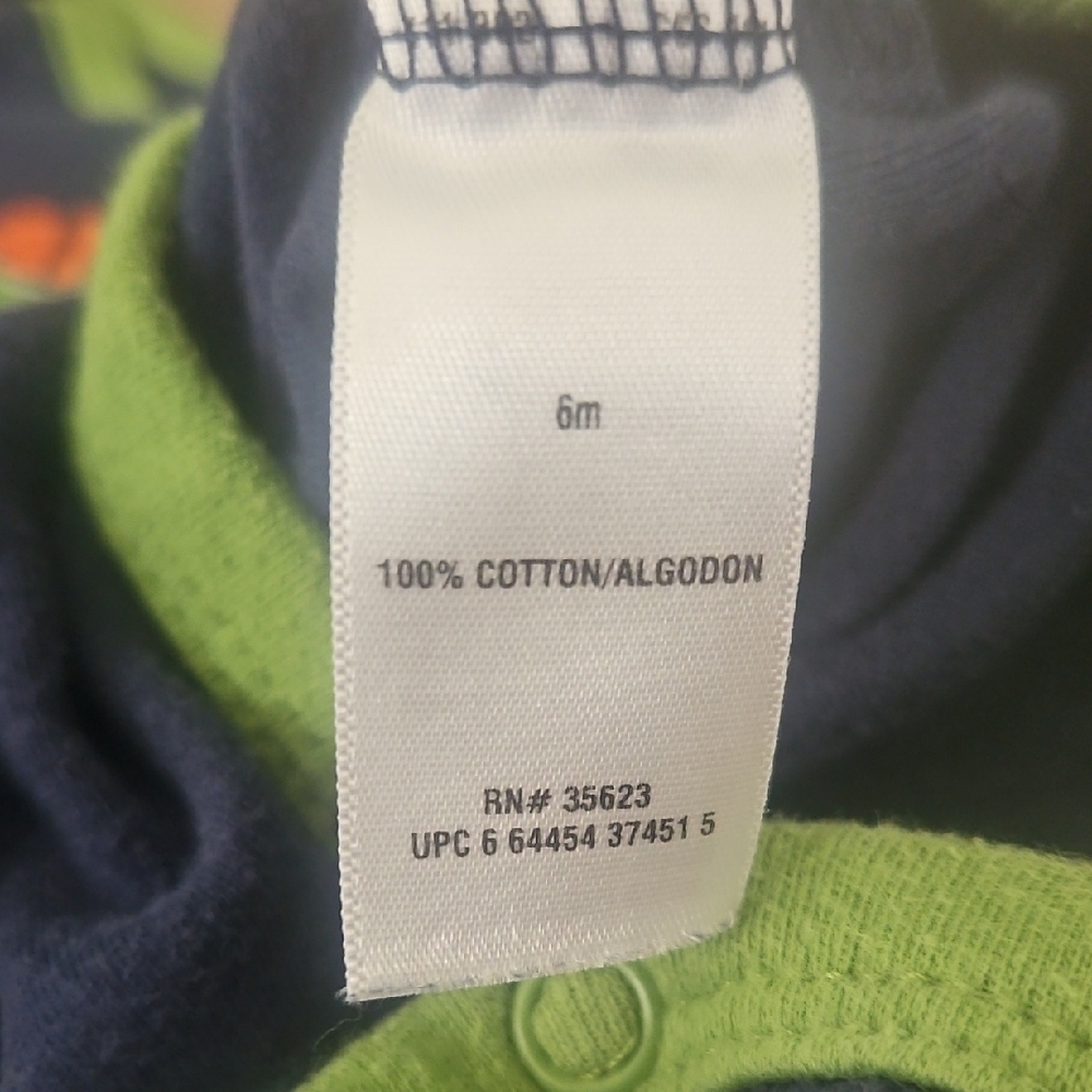 Carter's Yellow and Navy Baby Auntie Onesies - 6 Month - Picture 6 of 6